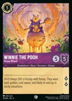 Winnie The Pooh-Hunny Wizard 41/204 Fabled COLD FOIL Disney Lorcana - Image 1