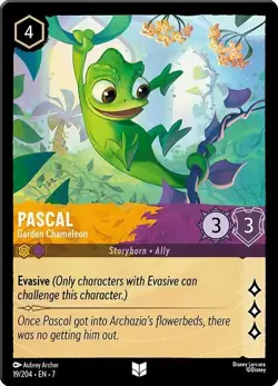 Pascal - Garden Chameleon 19/204 COLD FOIL Archazia's Island Disney Lorcana - Image 1