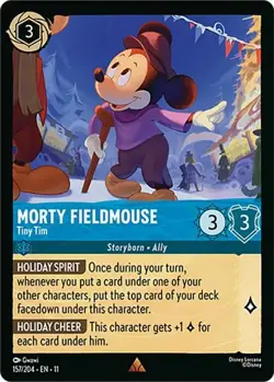 Morty Fieldmouse - Tiny Tim 157/204 COLD FOIL Winterspell Disney Lorcana - Image 1