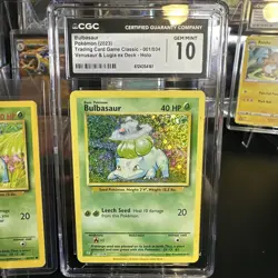 Bulbasaur 001/034 Trading Card Game Classic Holo WITH BONUS CGC-10 - Image 2