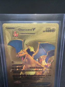 Pokemon Charizard V Gold Foil Fan Art Collector Card - 508 HP - Image 2