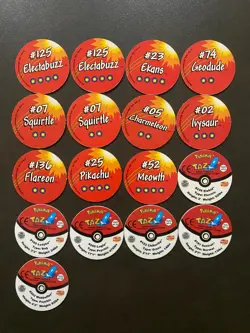 Vintage 1999 Pokemon Walkers / Nintendo Pogs Tazo's Card Coins Collection Bundle - Image 5