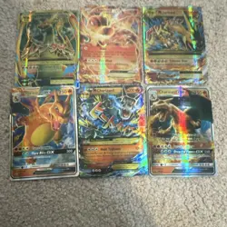 Pokemon TCG Charizard GX & MCharizard Holo Card Lot - 6 Fire Cards - Image 1