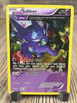 Pokemon Sableye XY92 Black Star Promo Holo Trading Card HP Damaged - Image 1