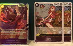 One Piece Law, Judgement of Hell, Reiju, King, Nami; Purple Lot 33cards Total - Image 4