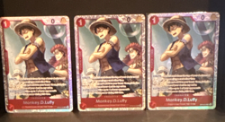 One Piece Luffy, Nami, Shanks, Vivi, Hibari; Red Card Lot 11 cards total - Image 2