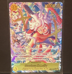 Bandai One Piece Monkey D. Luffy Secret Rare Alternate Art EB01-061 Card - Image 1
