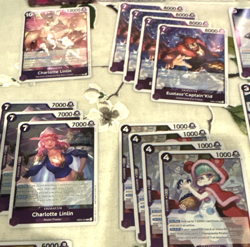 One Piece Law, Linlin, Pudding, Sanji, Gol D Roger; Purple Lot #2 50 cards Total - Image 5