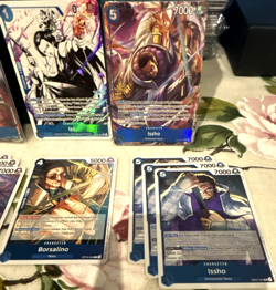 One Piece Vivi, Boa, Izo, Issho, Borsalino, Kuzan; Blue Lot 39 total cards - Image 4