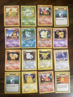 Pokemon Wotc base set unlimited 16 Cards Including Holo Blastoise - Image 1