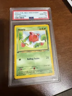 PSA 10 Hoppip 1st Edition Neo Discovery 55/75 Pokemon Card - Image 1
