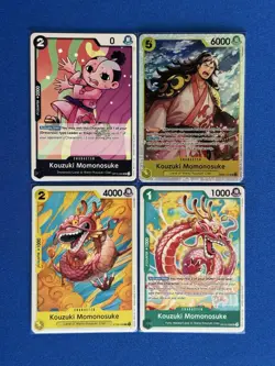 Kouzuki Momonosuke One Piece TCG 4-card lot OP06-107 Super Rare - ships PWE - Image 1