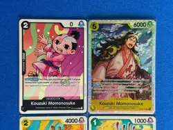 Kouzuki Momonosuke One Piece TCG 4-card lot OP06-107 Super Rare - ships PWE - Image 3