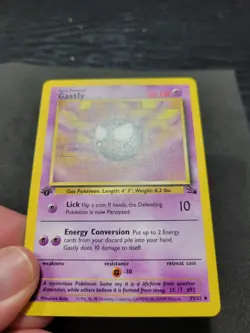 LP+ Gastly Fossil, 1st Edition Uncommon Card 33/62 - Image 3