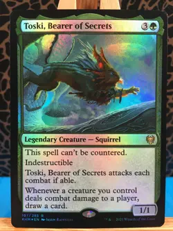 MTG - Toski, Bearer of Secrets. Kaldheim. Foil - Legendary Creature - Squirrel. - Image 1