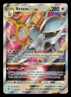 Arceus Vstar - 123/172 - Ultra Rare - Brilliant Stars - Pokemon Card - NM/M - Image 1