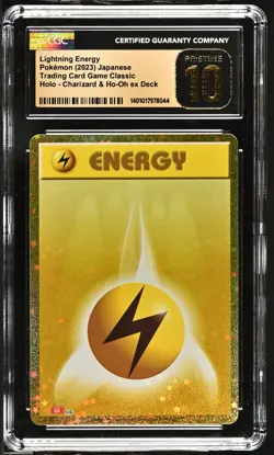 Holo Lightning Energy 2023 Pokemon Japanese Charizard & Ho-Oh EX deck CGC 10 - Image 1