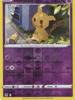 MIMIKYU 080/190 REVERSE HOLO POKEMON LOST ORIGIN - Image 1