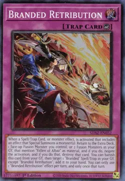 SDAZ-EN032 Branded Retribution 1st Edition Super Rare Near Mint YuGiOh TCG - Image 1