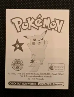 Pokemon Figurina MERLIN (1999) SERIE 1 PIKACHU HOLO # S6 - Image 2