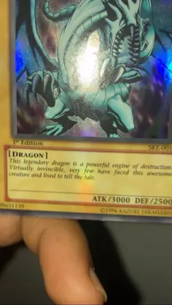 Yugioh Blue-eyes White Dragon Ske 1st Ed Holo Bleed Error - Image 3