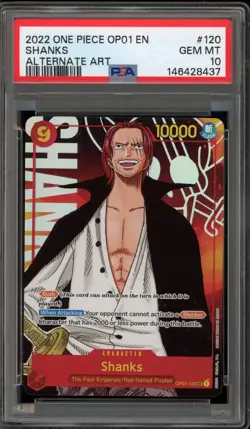 One Piece CCG Shanks Alternate Art OP01-120 PSA 10 Gem Mint - Image 1