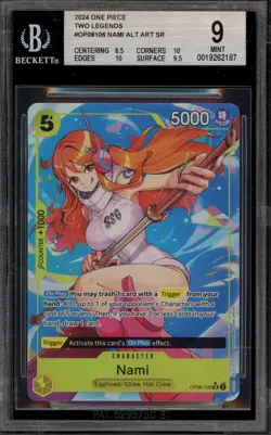 One Piece CCG Nami Alternate Art OP08-106 BGS 9 Mint - Image 1