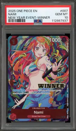 One Piece CCG Nami New Year Event Winner ST01-007 PSA 10 Gem Mint - Image 1