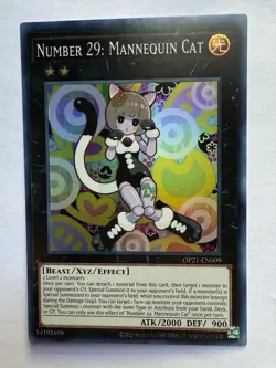 Yugioh Number 29: Mannequin Cat OP21-EN009 Super Rare - Image 1