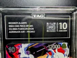 One Piece TCG | Monkey.D.Luffy | CS 2024 Promo | TAG 10 | NM+ | Not PSA - Image 3