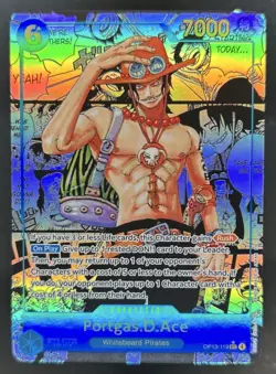 2025 One Piece Carrying On His Will Portgas D Ace Manga Alt Art #OP13-119 - Image 1