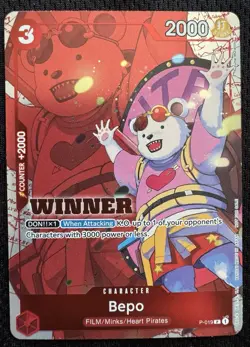 Bepo P-019 Winner Promo One Piece English NM - Image 1