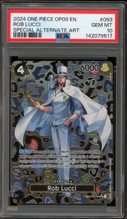 One Piece CCG Rob Lucci OP09 Special Alternate Art OP05-093 PSA 10 Gem Mint - Image 1