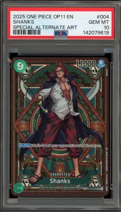 One Piece CCG Shanks OP11 Special Alternate Art ST16-004 PSA 10 Gem Mint - Image 1