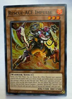 Yugioh Rescue-ACE Impulse AMDE-EN001 Super Rare 1st Edition - Image 1