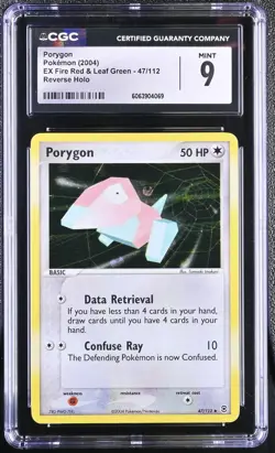 CGC 9 MINT Porygon EX Fire Red & Leaf Green 47/112 Reverse Holo Pokemon Card - Image 1