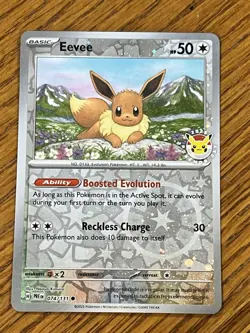 Eevee 074 Holo Pokemon Day 2025 Stamped Promo Pokemon Card NM - Image 1