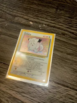 Pokemon TCG Clefairy Base Set Holo Unlimited Rare Card 5/102 NM Condition - Image 2