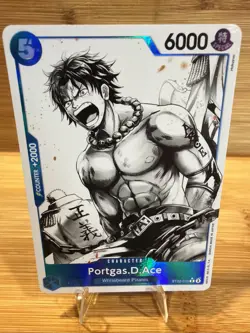 One Piece CCG Alt Art Portgas D. Ace Parallel Art Foil ST22-010 English - Image 1