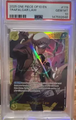 Trafalgar Law OP10-119 - One Piece TCG Royal Blood - English - PSA 10 - Image 1