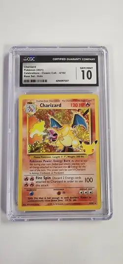 CGC 10 Pokemon Card: Charizard from Celebrations Classic Collection - Image 1