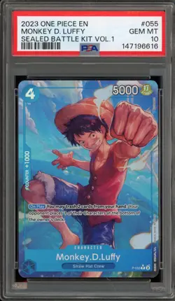 One Piece CCG Monkey.D.Luffy Sealed Battle Kit Vol. 1 P-055 PSA 10 Gem Mint - Image 1