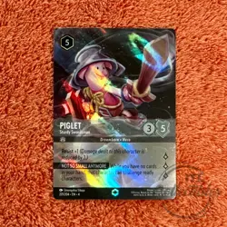Disney Lorcana Piglet Sturdy Swordsman 221/204 | ENCHANTED | Ursula's Return - Image 1