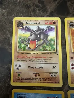 Pokemon Vintage 8 Card Lot - Fossil Set Unlimited Rares - various conditions - Image 2