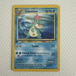 Croconaw 1st edition #32/111 vintage Pokemon Card - Image 1