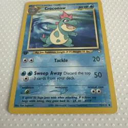 Croconaw 1st edition #32/111 vintage Pokemon Card - Image 2