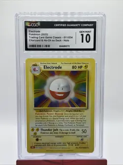 CGC 10 GEM MINT Pokemon Electrode Trading Card Game Classic Holo 011/034 - Image 1