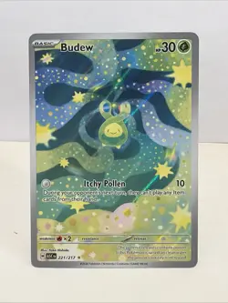 Pokemon Card TCG: Budew 221/217 Me: Ascended Heroes Holo Illustration Rare Mint - Image 1