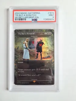 MTG Tis But a Scratch PSA 9 MINT Foil Monty Python Holy Grail SLD Card #1674 - Image 2