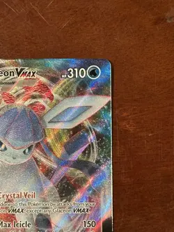 Pokemon Card Error Off Centered Glaceon VMAX Evolving Skies 041/203 Ultra Rare - Image 3
